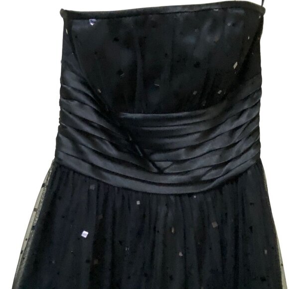 MORGAN & CO. Black Strapless Dress Size 5/6 Party Prom Mini Dress - Picture 3 of 11